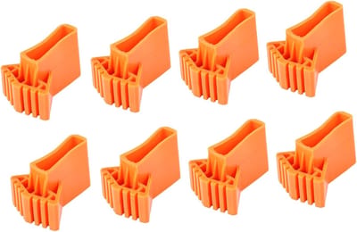Ladder Voetjes - Rubber Doppen - Vloer Beschermen - Slijtvast Ontwerp - 9x6.5CM 8 Stuks - Oranje