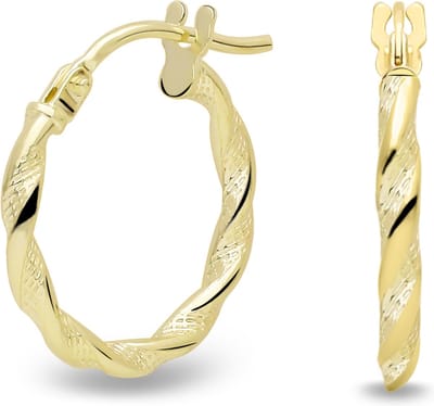 Juwelier Zwartevalk 14 karaat gouden wokkel oorbellen - 12.372/16mm