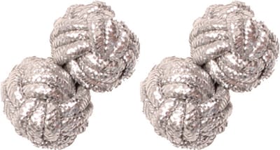 Manchetknopen - Stof - Zilver Glitter