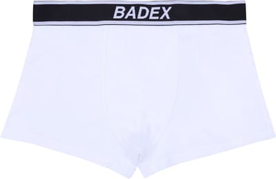 Witte katoenen herenboxershort BADEX