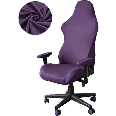 Melk Zijde Gaming Stoelhoes Stretch Stoelhoes Comfortabele Hoezen Voor Gaming Stoel Wasbaar Ademend Voor Thuis Slaapkamer Decor paars