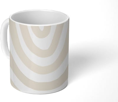 Mok - Koffiemok - Regenboog - Pastel - Design - Abstract - Mokken - 350 ML - Beker - Koffiemokken - Theemok