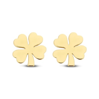 New Bling Goud 9NBG-0037 - Oorknop Klaver - 6mm - Goud