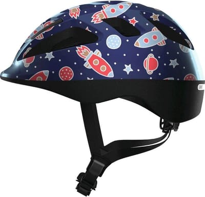 Fietshelm ABUS SMOOTY 2.0 blue space M - 50-55 cm - blauw - Geschikt voor gebruik op kinderfietsen - 220 g