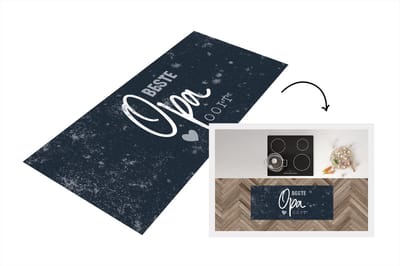 Keukenloper - Loper keuken - Cadeau voor man - Quote - Opa - Beste opa ooit - Spreuken - 120x50 cm - Keukenloper vinyl