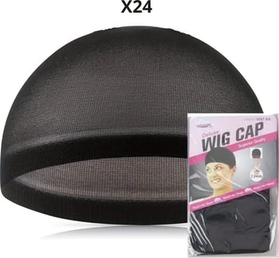 Nivard Kale Kop - Kaal Hoofd - Bald Cap - Kaal - Kaal Pruik - Wig Cap - Zwart - 24 Stuks