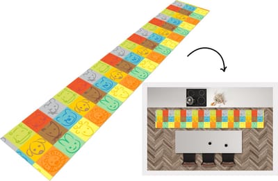 Keukenloper - Loper keuken - Dieren - Patronen - Kinderen - Regenboog - 300x50 cm - Keukenloper vinyl