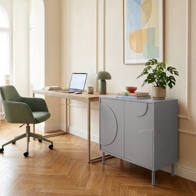 Sideboard Holea dressoir 75x70x34 cm grijs [en.casa]