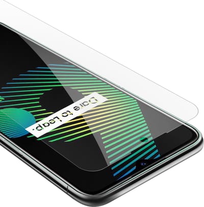 Cadorabo Screenprotector geschikt voor Realme 5 / 5i / 6i / C3 - Pantser film Beschermende film in KRISTALHELDER Geharde (Tempered) display beschermglas in 9H hardheid met 3D Touch