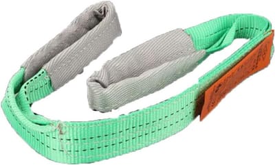 Cargo lifting sling duplex platte singelband hijsriem belasting handling sling zwaar belastbare hefband - groen - 2 ton 1 meter - robuust en duurzaam.
