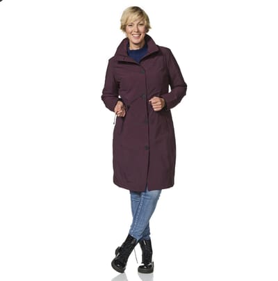 Happy Rainy Days Lange Regenjas Dames Porto Burgandy