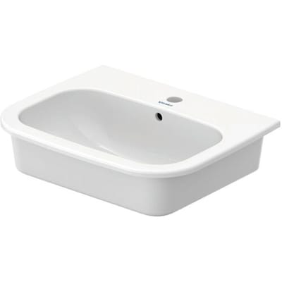 Duravit D-Code - Inbouw wastafel, 55x44 cm, 1 kraangat, wit 0337540000
