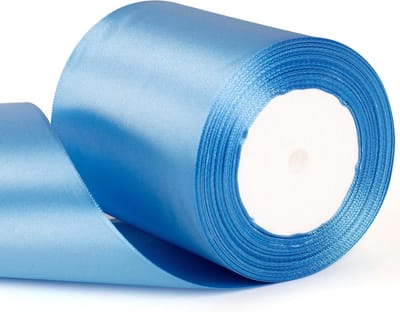 22 meter x 10 cm breed azure lint, 4 inch dik blauw lint voor cadeaus, bruiloften, kerst, verjaardagen, taartdecoratie, haarstrikken, bloemstukken en ambachtelijke versieringen