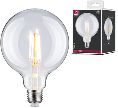 Paulmann LED-bolvormige lamp met gloeilampdraad E27 G125 9 W 2700 K helder,