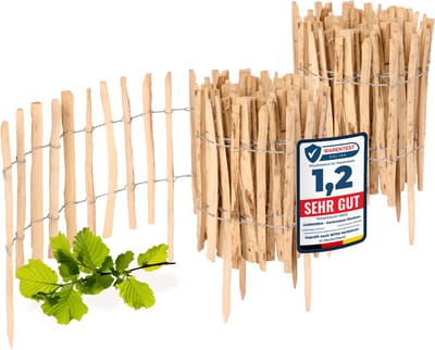 Garronda Tuinafscheiding van Hazelnoten Schutting – Tuinpiketafscheiding – Bedrand – Hout - GD-0156 - 5 Stuk - 50 cm x 500 cm