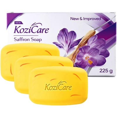 KOZICARE Saffraan Zeep|Huidverhelderend&Donkere Vlekken Verwijderaar|Echte Saffraan,Olijfolie,En Kojic Acid Formule|Voor Gezicht&Lichaam|Glad,Acne,Littekens,Ongelijke Huidskleur purple