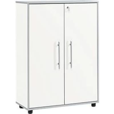 Schäfer Shop  Select Archiefkast Moxxo IQ, hout, 2 legborden, 3 ordnerhoogten, B 801 x D 362 x H 1115 mm, afsluitbaar, wit