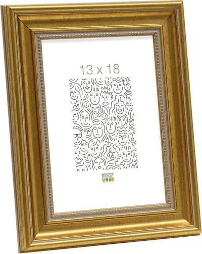 Deknudt Frames fotolijst S45HA1 - goudkleur - parelbiesje - foto 13x18
