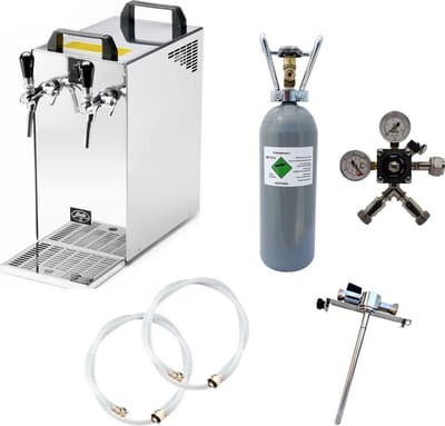 Complete set - Biertap - Kontakt 40 - 2-kraans, 50 liter/u - met 5L Adapter