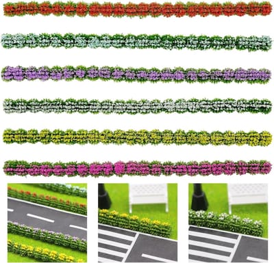 6 Kleur Miniatuur Struik Strips Statistische Vegetatie Groepen Gras Tuft voor Modelspoor Landschap en Diorama Decoratie