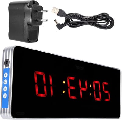 Digitale Wandklok met LED Kalender en Temperatuurweergave voor Woonkamer en Kantoor - 36 x 13 x 3 cm, Uren, Minuten, Seconden, Datum en Weekdag