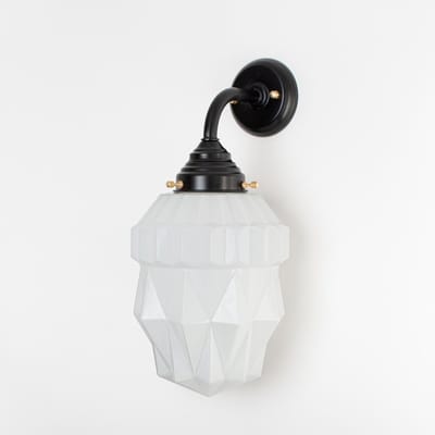 Buitenlamp - Wandlamp Theatre Curve Zwart - Art Deco Trade