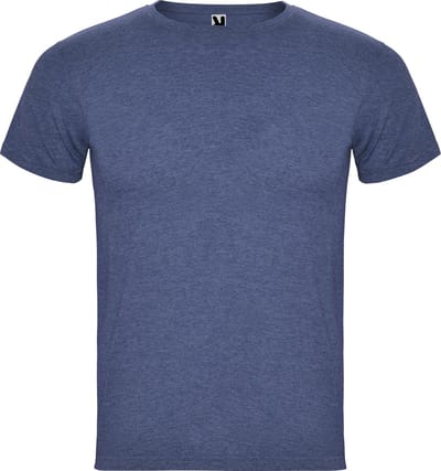 2 Pack T-shirts unisex met korte mouwen 'Fox' melangeweefsel / melee 160 gram Denim - S