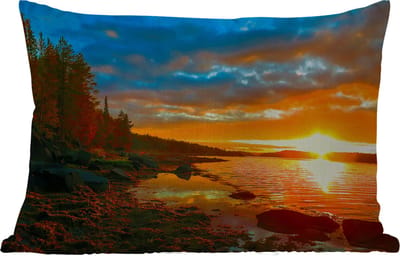 Buitenkussens - Tuin - Zon - Landschap - Water - Bomen - 50x30 cm