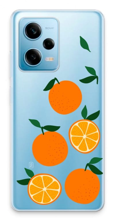 Case Company® - Hoesje geschikt voor Xiaomi Redmi Note 12 Pro 5G hoesje - Will you be my clementine - Soft Cover Telefoonhoesje - Bescherming aan alle Kanten en Schermrand