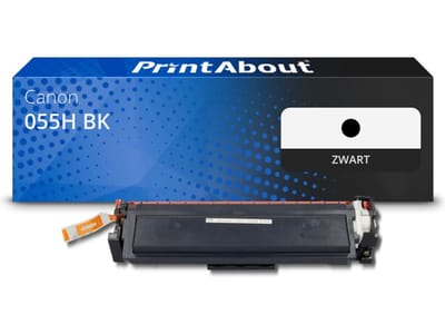 PrintAbout huismerk Toner 055H BK Zwart Geschikt voor Canon