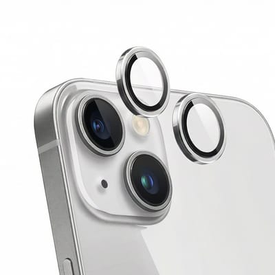 Force Case, Lens Protector geschikt voor iPhone 14 / 14 Plus - Ultra-Resistant, Zilver