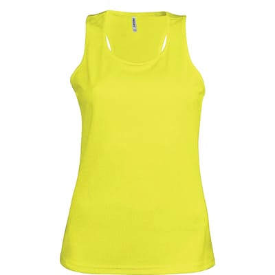 Damessporttop overhemd 'Proact' Fluorescent Geel - M
