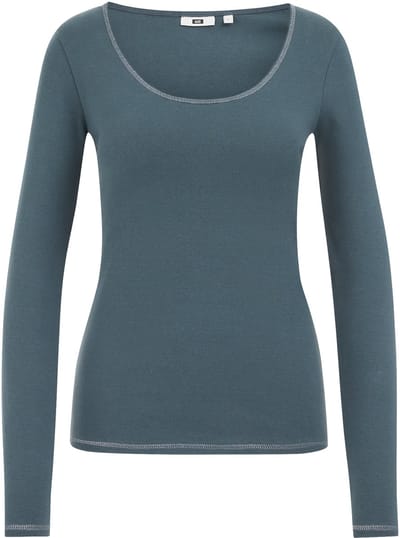 We Fashion T-shirt Greyish Blue Size: S | Long-Sleeved Tops Outlet | Dames | Blauw