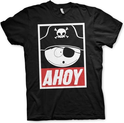 South Park Eric Cartman Ahoy T-Shirt Black-M