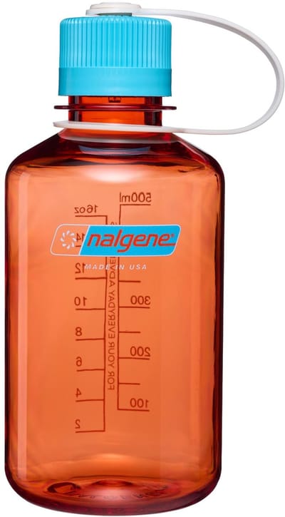 Nalgene - Narrow-Mouth Bottle - drinkfles - waterfles - 500ml - Flame w/Blue Atoll Sustain NIEUW!