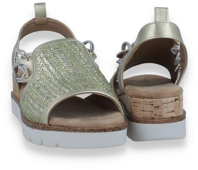 Double Heart Dames Sandaal | Goud | Maat: 39