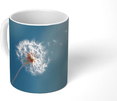 Mok - Koffiemok - Paardenbloem - Wind - Blauw - Mokken - 350 ML - Beker - Koffiemokken - Theemok
