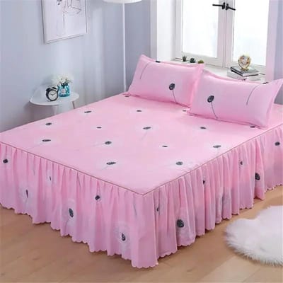 Bedrok Katoenen Bedsprei Set Borduurwerk Bedjurk Kussenslopen 3 Stuks/Set Voor King/Queen Tweepersoons 1.5/1.8/2M Lakenhoes 3PCS 180cmx220cm