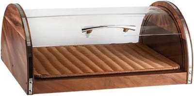 Broodtrommel Hout - Keuken Opberger - Brood Bewaren - Stijlvol Design - Middel Groot - Houtkleur