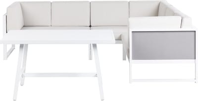 CASTELLA/FRATTE - Loungeset voor 6 - Gebroken wit - Links - Aluminium