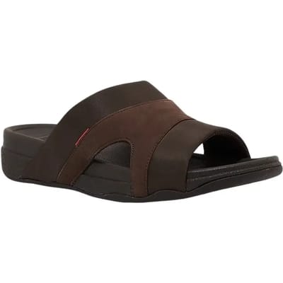 FitFlop Freeway™ III Textile Men Heren Slippers - Chocolate