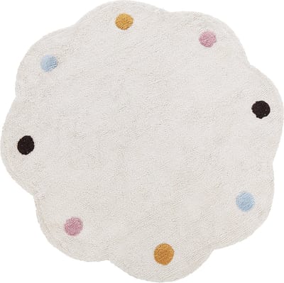 DUREVI - Vloerkleed - Lichtbeige - 120 cm - Katoen