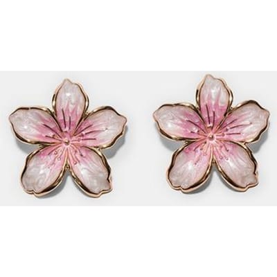 Stradivarius Emaille bloem oorbellen  Pastelroze OS