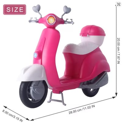 Fashion Doll met Scooter Roze en Accessoires
