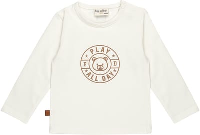 Frogs and Dogs - Play All Day Baby Shirt Emblem | White Alyssum - Katoen - Maat 50/56