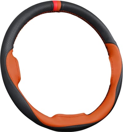 Dailygoods- Stuurhoes Universeel 38 cm - Microvezelleer - Antislip - Handgenaaid - Hoogwaardig Materiaal - Verbeterde Rijervaring - Stuurwielhoes