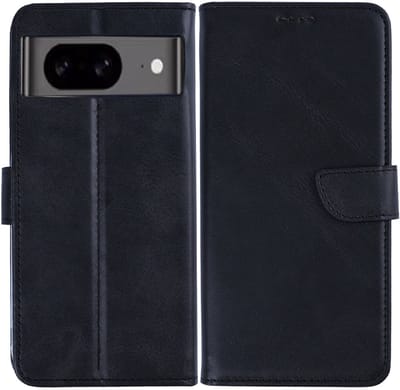 Rixus Bookcase For Google Pixel 8 Black