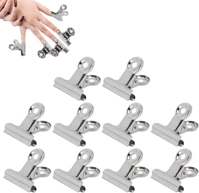 Nail Tips Clips voor Snelle Nagelvormen, Metalen Nagelverlengingsclips, Perfect voor Fiberglas Fixatie en Nagelkunst Accessoires voor Thuisgebruik