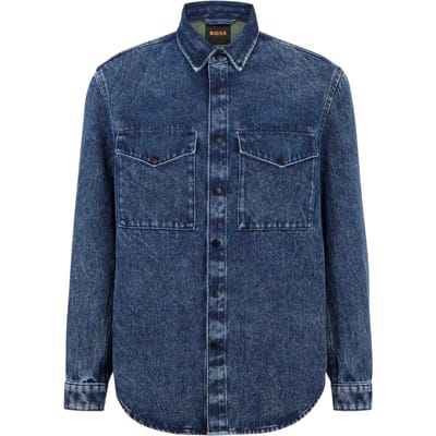Boss Heren denim jasje (Marine)