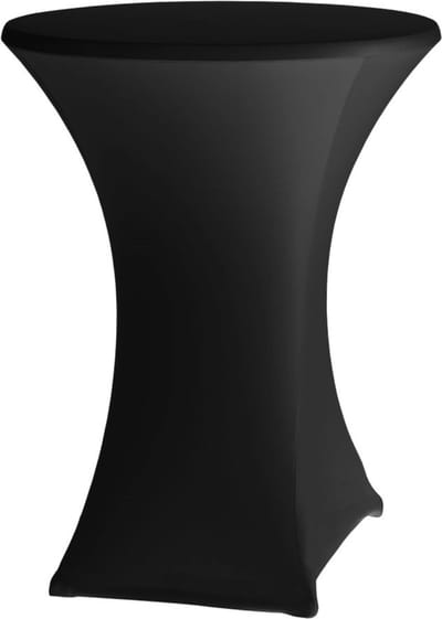 HENDI Statafelhoes – Effen Jersey – Zwart – Ø80-85 cm – Strijkvrij